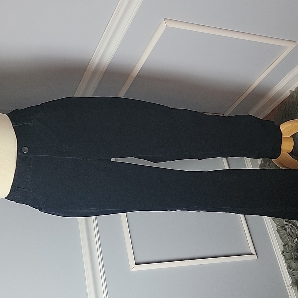 TALBOTS WOMAN Heritage Black Corduroy Straight Leg Preppy Winter Casual Pant 16W